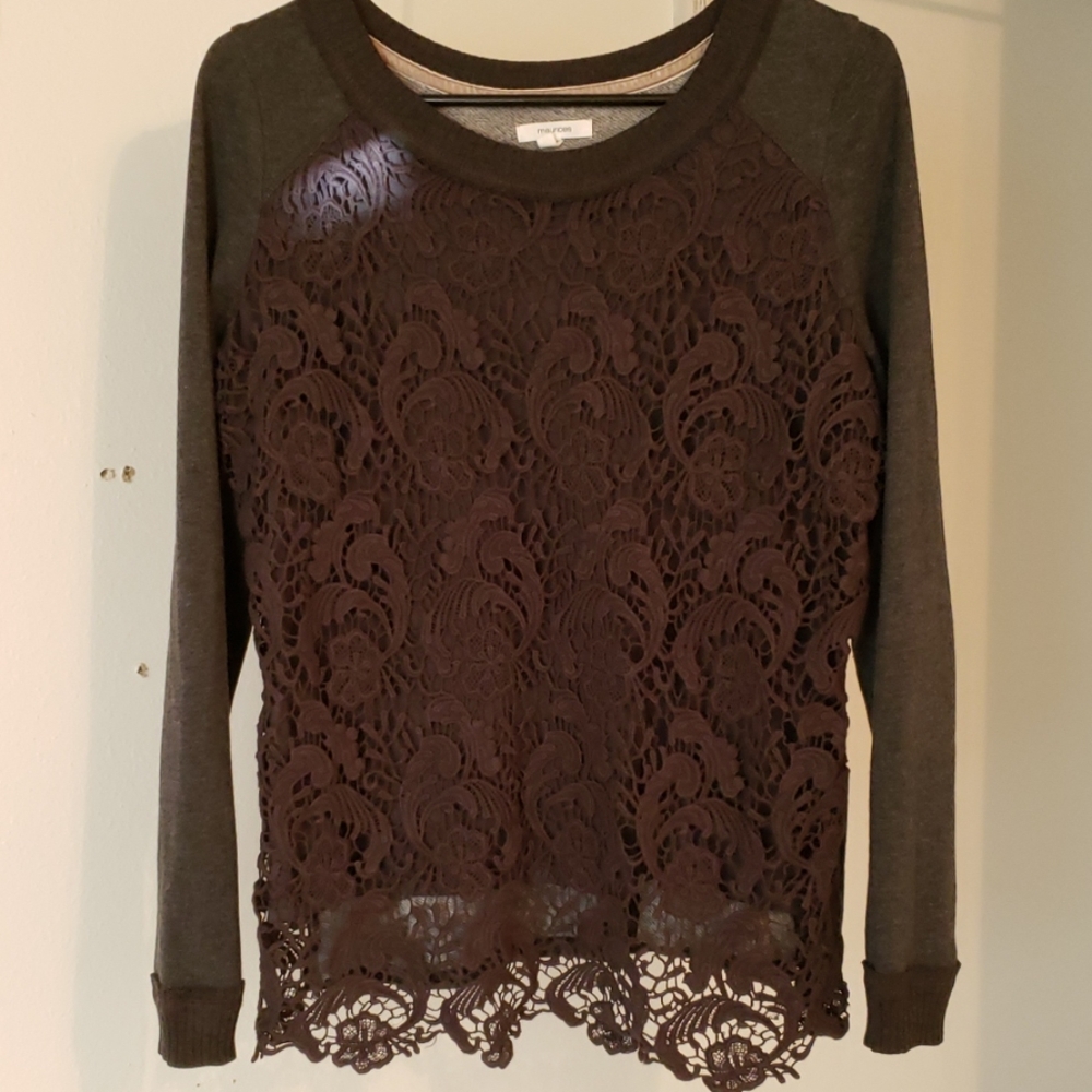 Long sleeved decorative designed sweater
